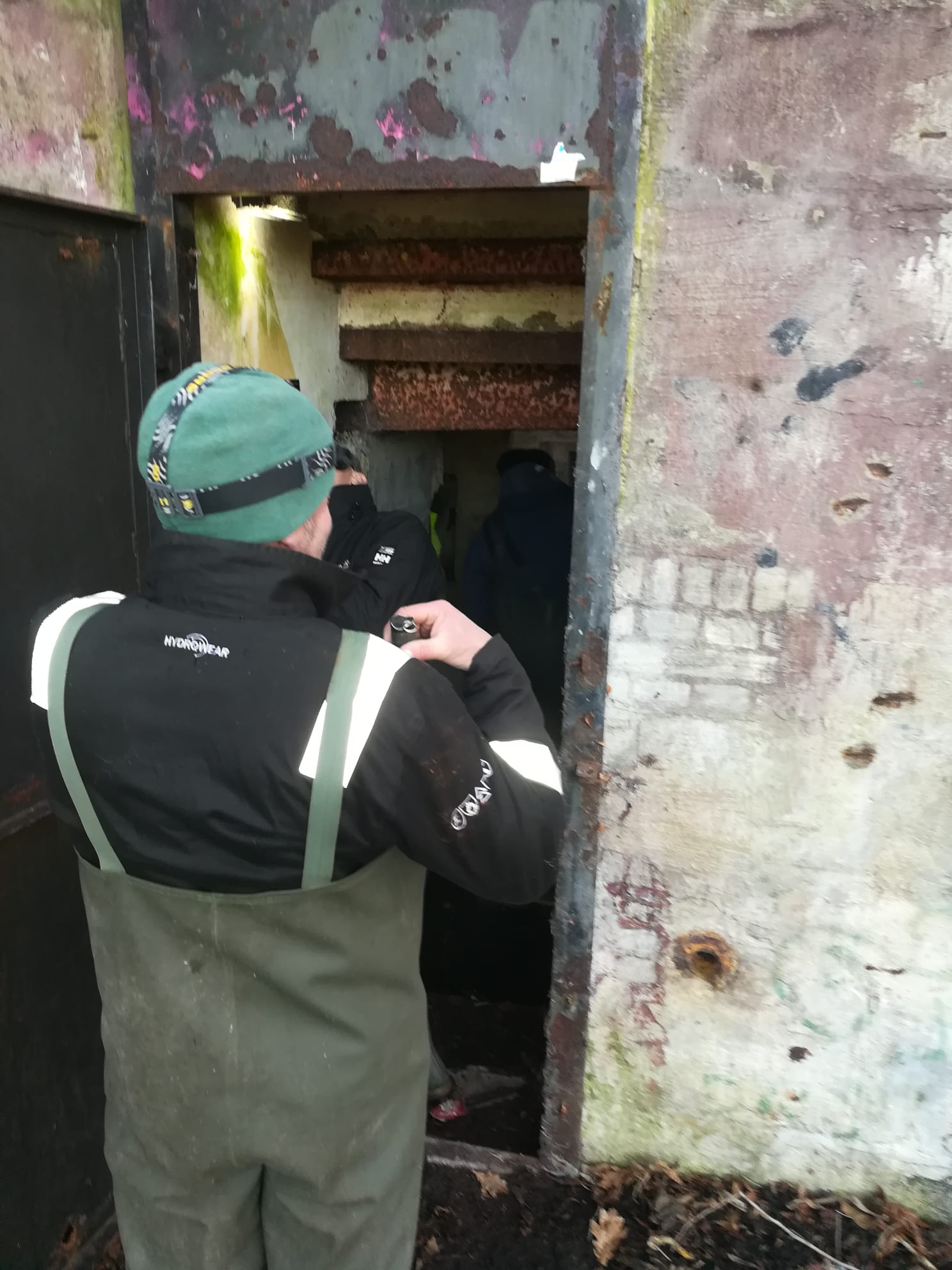 Vleermuistelling in bunkers Park Toorenvliedt, Middelburg.